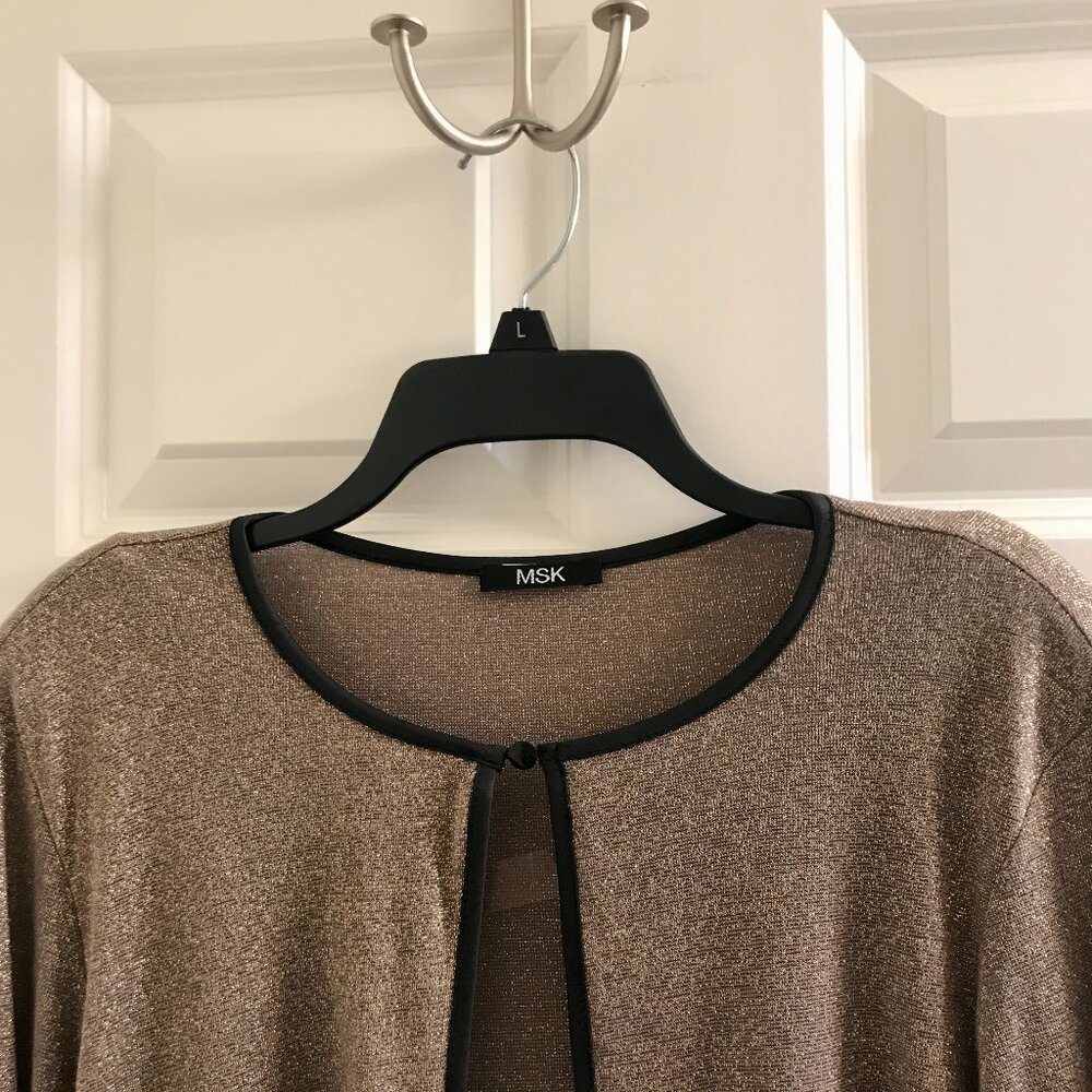 MSK Shimmering Cardigan and Camisole Set Womens Size L